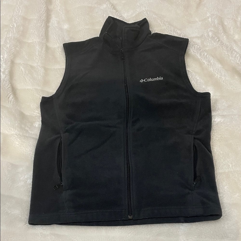 Columbia Black Full-Zip Fleece Vest